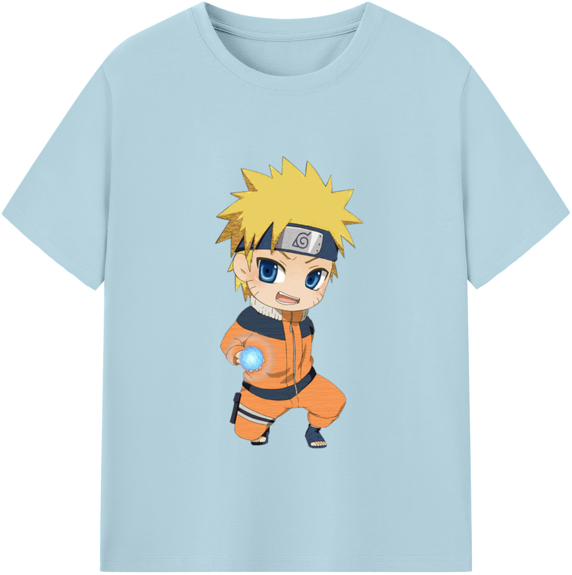 （画像用） NARUTO -ナルト- うずまき ナルト Uzumaki Naruto 綿100％半袖Tシャツ（フロントプリント）